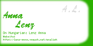 anna lenz business card